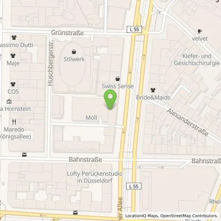 Standortübersicht der Tankstelle Stadtwerke Düsseldorf AG in 40212 Düsseldorf