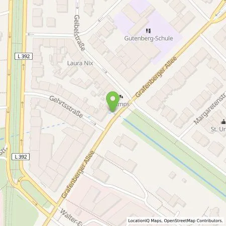 Standortübersicht der Tankstelle Stadtwerke Düsseldorf AG in 40235 Düsseldorf