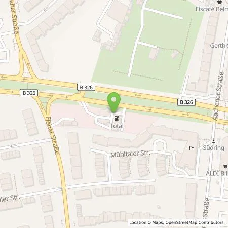 Standortübersicht der Tankstelle Stadtwerke Düsseldorf AG in 40223 Düsseldorf