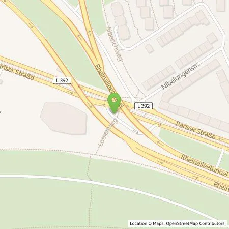 Standortübersicht der Tankstelle Stadtwerke Düsseldorf AG in 40549 Düsseldorf