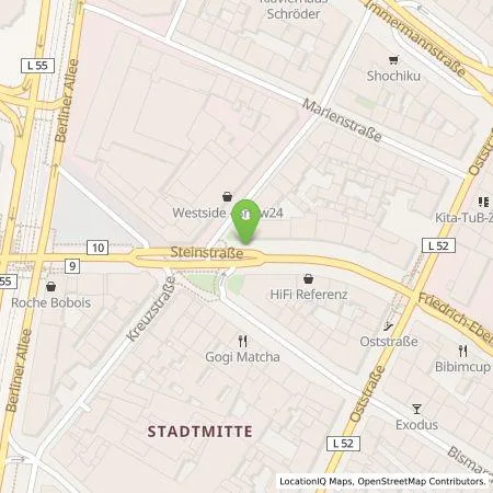 Standortübersicht der Tankstelle Stadtwerke Düsseldorf AG in 40212 Düsseldorf