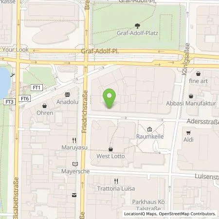 Standortübersicht der Tankstelle Stadtwerke Düsseldorf AG in 40215 Düsseldorf