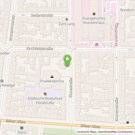 Standortübersicht der Tankstelle Stadtwerke Düsseldorf AG in 40217 Düsseldorf