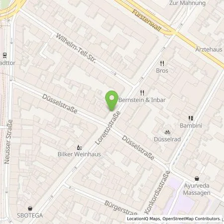 Standortübersicht der Tankstelle Stadtwerke Düsseldorf AG in 40219 Düsseldorf