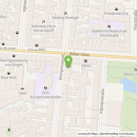 Standortübersicht der Tankstelle Stadtwerke Düsseldorf AG in 40217 Düsseldorf