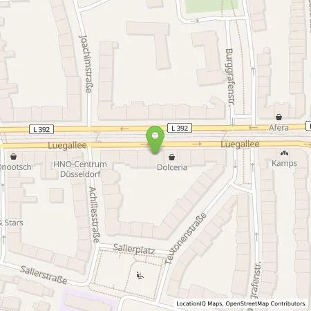 Standortübersicht der Tankstelle Stadtwerke Düsseldorf AG in 40545 Düsseldorf