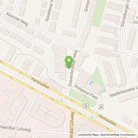 Standortübersicht der Tankstelle Stadtwerke Düsseldorf AG in 40547 Düsseldorf