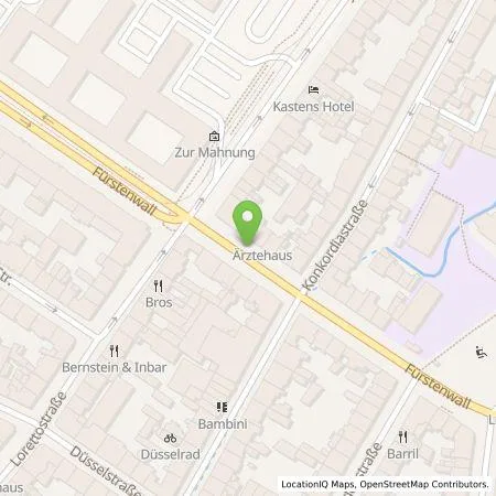 Standortübersicht der Tankstelle Stadtwerke Düsseldorf AG in 40219 Düsseldorf