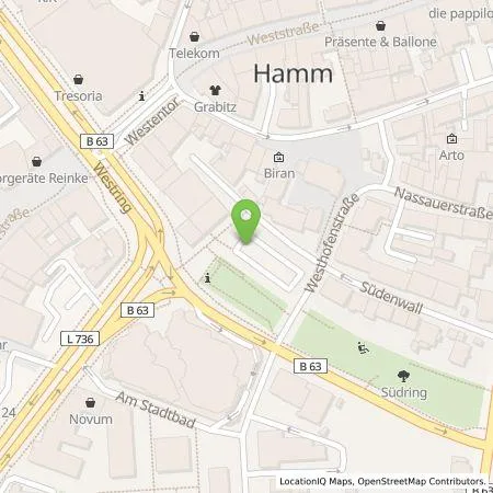 Standortübersicht der Tankstelle Stadtwerke Hamm GmbH in 59065 Hamm