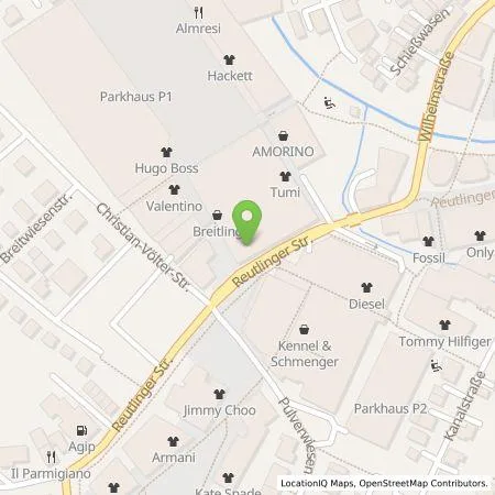 Standortübersicht der Tankstelle OUTLETCITY AG in 72555 Metzingen