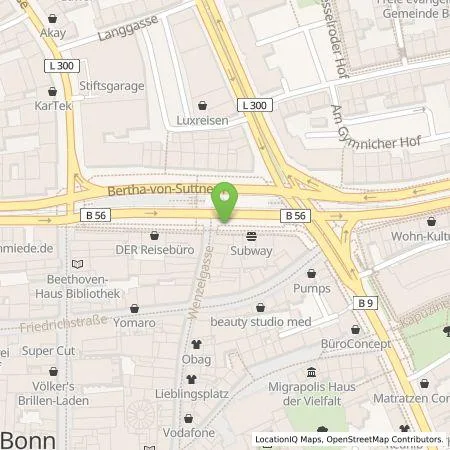 Standortübersicht der Tankstelle Energie- und Wasserversorgung Bonn/Rhein-Sieg GmbH in 53111 Bonn