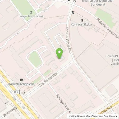 Standortübersicht der Tankstelle Energie- und Wasserversorgung Bonn/Rhein-Sieg GmbH in 53113 Bonn