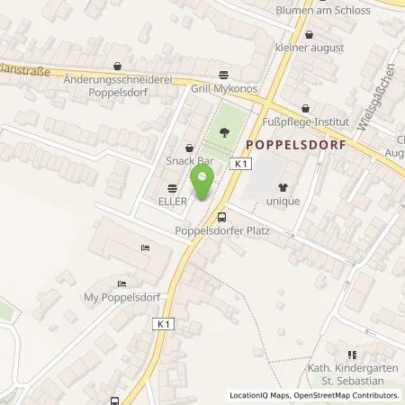 Standortübersicht der Tankstelle Energie- und Wasserversorgung Bonn/Rhein-Sieg GmbH in 53115 Bonn