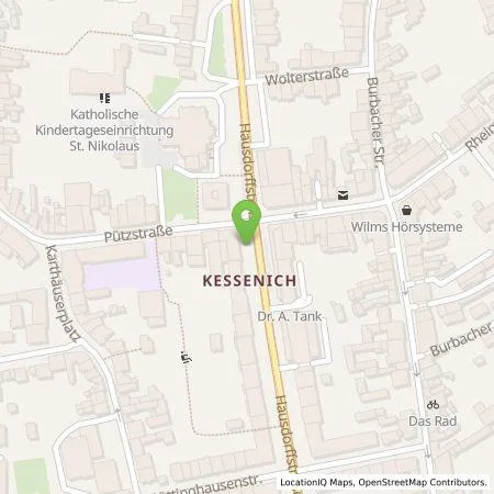 Standortübersicht der Tankstelle Energie- und Wasserversorgung Bonn/Rhein-Sieg GmbH in 53129 Bonn