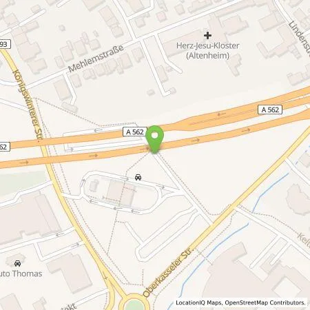 Standortübersicht der Tankstelle Energie- und Wasserversorgung Bonn/Rhein-Sieg GmbH in 53227 Bonn