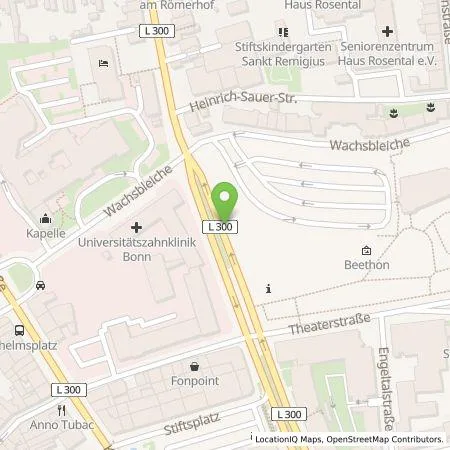 Standortübersicht der Tankstelle Energie- und Wasserversorgung Bonn/Rhein-Sieg GmbH in 53111 Bonn