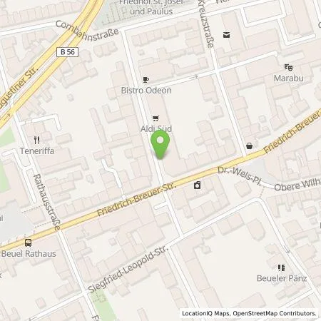 Standortübersicht der Tankstelle Energie- und Wasserversorgung Bonn/Rhein-Sieg GmbH in 53225 Bonn