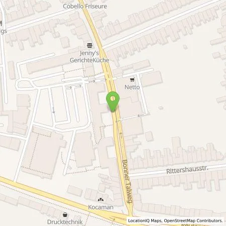 Standortübersicht der Tankstelle Energie- und Wasserversorgung Bonn/Rhein-Sieg GmbH in 53113 Bonn