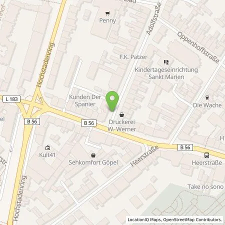 Standortübersicht der Tankstelle Energie- und Wasserversorgung Bonn/Rhein-Sieg GmbH in 53111 Bonn