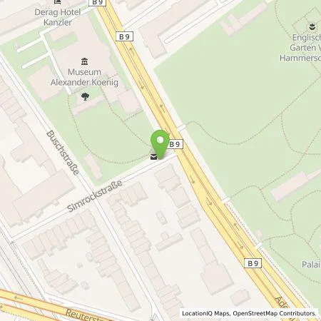 Standortübersicht der Tankstelle Energie- und Wasserversorgung Bonn/Rhein-Sieg GmbH in 53113 Bonn