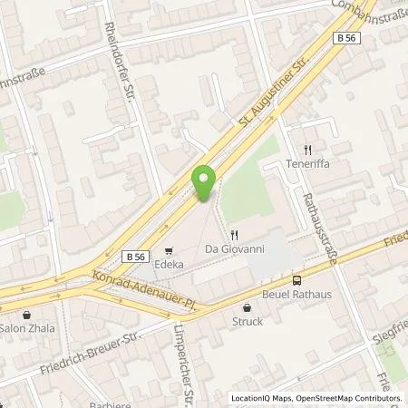 Standortübersicht der Tankstelle Energie- und Wasserversorgung Bonn/Rhein-Sieg GmbH in 53225 Bonn