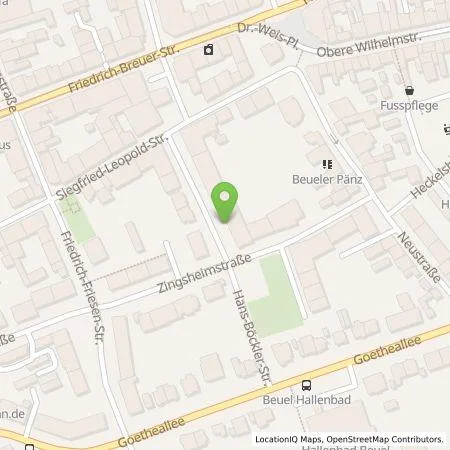 Standortübersicht der Tankstelle Energie- und Wasserversorgung Bonn/Rhein-Sieg GmbH in 53225 Bonn