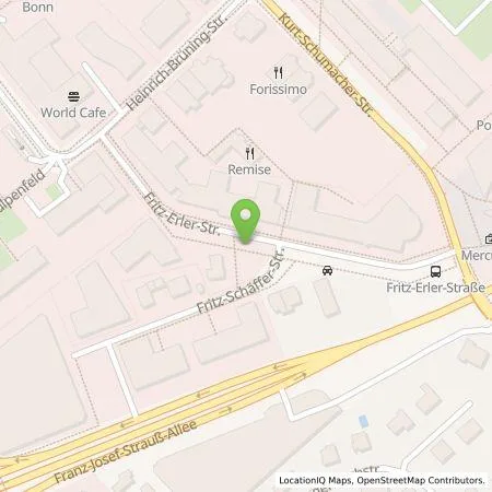 Standortübersicht der Tankstelle Energie- und Wasserversorgung Bonn/Rhein-Sieg GmbH in 53113 Bonn