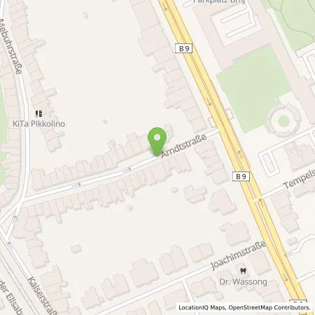 Standortübersicht der Tankstelle Energie- und Wasserversorgung Bonn/Rhein-Sieg GmbH in 53113 Bonn