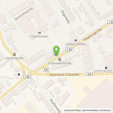 Standortübersicht der Tankstelle Energie- und Wasserversorgung Bonn/Rhein-Sieg GmbH in 53229 Bonn