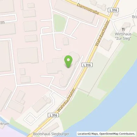 Standortübersicht der Tankstelle Energie- und Wasserversorgung Bonn/Rhein-Sieg GmbH in 53721 Siegburg