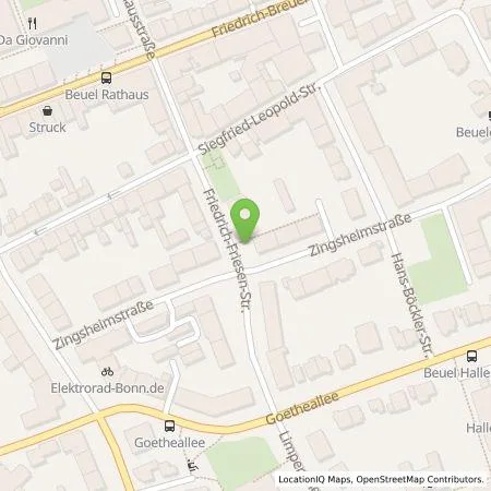 Standortübersicht der Tankstelle Energie- und Wasserversorgung Bonn/Rhein-Sieg GmbH in 53225 Bonn