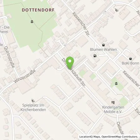 Standortübersicht der Tankstelle Energie- und Wasserversorgung Bonn/Rhein-Sieg GmbH in 53129 Bonn