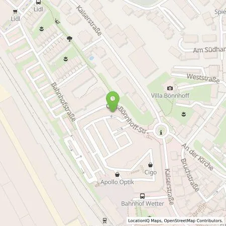 Standortübersicht der Tankstelle AVU AG in 58300 Wetter