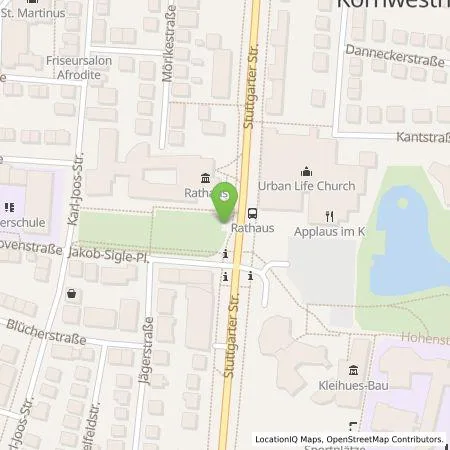 Standortübersicht der Tankstelle SWLB Mobilität GmbH in 70806 Kornwestheim