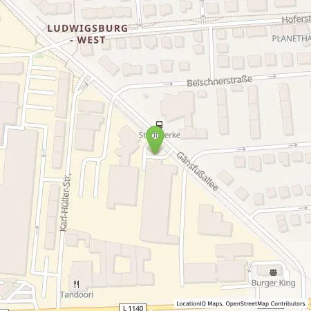 Standortübersicht der Tankstelle SWLB Mobilität GmbH in 71636 Ludwigsburg