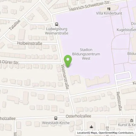 Standortübersicht der Tankstelle SWLB Mobilität GmbH in 71636 Ludwigsburg