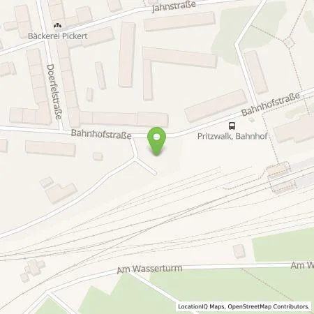 Standortübersicht der Tankstelle Stadtwerke Pritzwalk GmbH in 16928 Pritzwalk