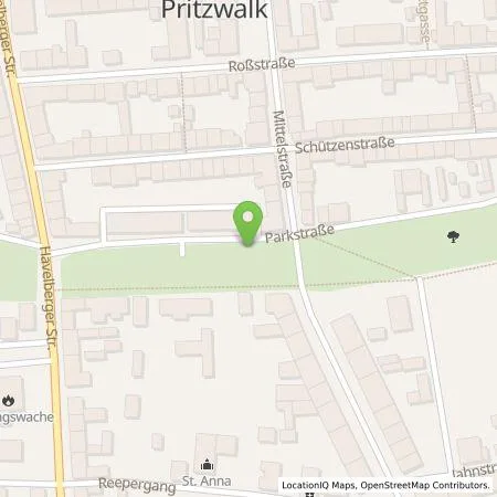 Standortübersicht der Tankstelle Stadtwerke Pritzwalk GmbH in 16928 Pritzwalk