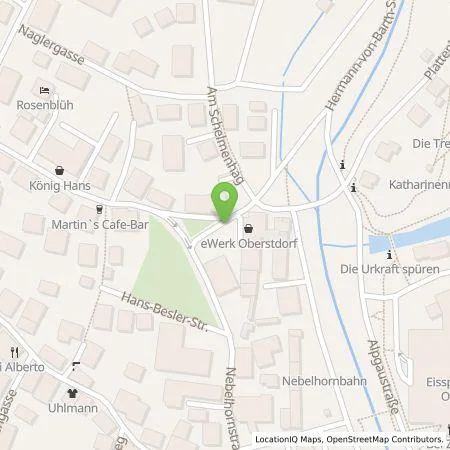 Standortübersicht der Tankstelle Energieversorgung Oberstdorf GmbH in 87561 Oberstdorf