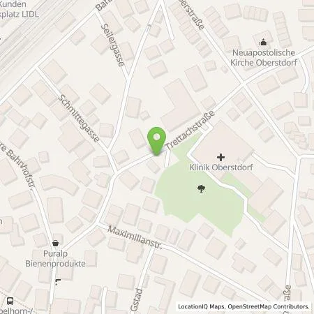 Standortübersicht der Tankstelle Energieversorgung Oberstdorf GmbH in 87561 Oberstdorf