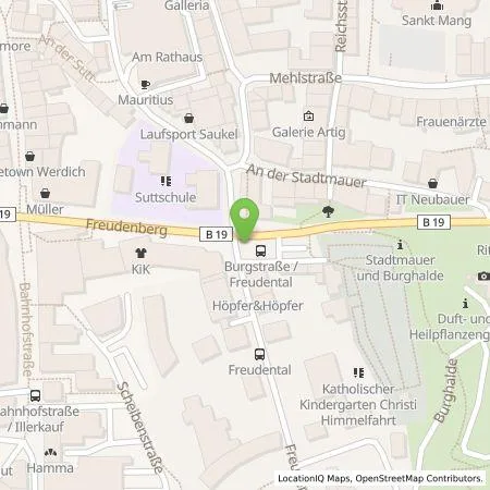 Standortübersicht der Tankstelle Allgäuer Überlandwerk GmbH in 87435 Kempten