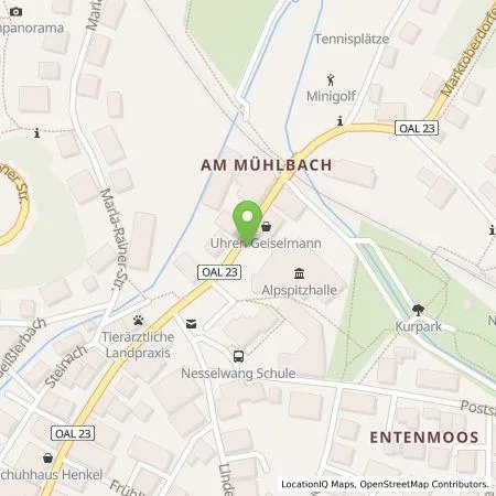 Standortübersicht der Tankstelle Allgäuer Überlandwerk GmbH in 87484 Nesselwang