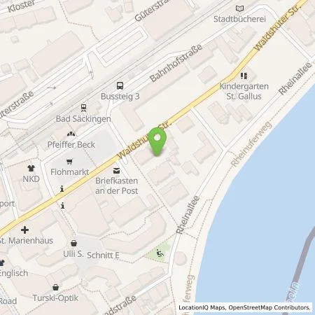 Standortübersicht der Tankstelle Stadtwerke Bad Säckingen GmbH in 79713 Bad Säckingen