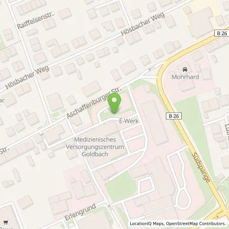 Standortübersicht der Tankstelle Elektrizitätswerk Goldbach Hösbach GmbH & Co.KG in 63773 Goldbach