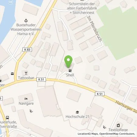 Standortübersicht der Tankstelle Stadtwerke Buxtehude GmbH in 21614 Buxtehude