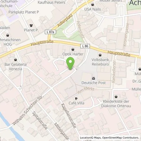 Standortübersicht der Tankstelle Elektrizitätswerk Mittelbaden AG & Co. KG in 77855 Achern