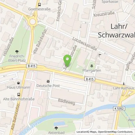 Standortübersicht der Tankstelle Elektrizitätswerk Mittelbaden AG & Co. KG in 77933 Lahr