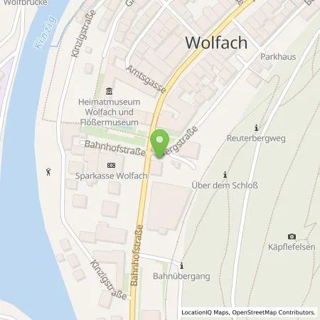 Standortübersicht der Tankstelle Elektrizitätswerk Mittelbaden AG & Co. KG in 77709 Wolfach