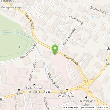 Standortübersicht der Tankstelle Elektrizitätswerk Mittelbaden AG & Co. KG in 77855 Achern