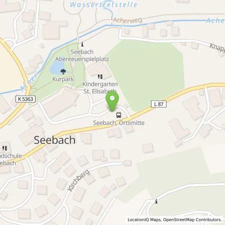 Standortübersicht der Tankstelle Elektrizitätswerk Mittelbaden AG & Co. KG in 77889 Seebach